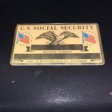 1 Vintage 1970's Blank Social Security Card US Flags & Eagle ...
