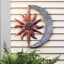 Flamed Copper Sun & Moon Wall Hanging