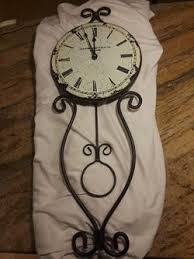 Like New Condition Large Rustic Oil Rubbed Bronze Metal Manchester Clock Co. With Swinging Pendulum- See Description And Photos for Sale in Lisle, IL - OfferUp