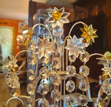 1940's French Regency Silvered Lyre Back Amber & Clear ...