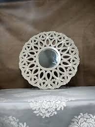 Round White Mirror 8” Molded Detailed Design 23” OD Of ...