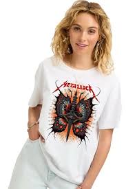 Buy EPIKO Trendy Metallica Butterfly Print Womens Oversized Tshirt | Loose Baggy Fit Womens Tshirt at Amazon.in
