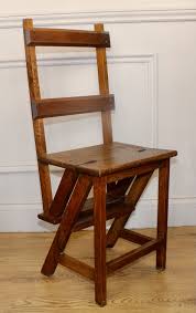 1930s Metamorphic Library Oak Chair Arts and Crafts Antique Seating Vintage Wooden Victorian Steps Hall - Etsy