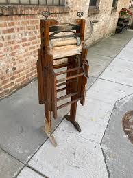 Vtg antique Anchor Hand Crank Wood Clothes Wringer Washer ...