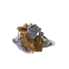 Gilbert Albert Diamond Gold Free Form Ring