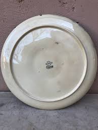 Circa 1880 French Majolica Oyster Plate Choisy-Le-Roi | Chairish