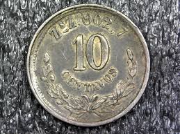 1893 ZsZ Mexico - 10 Centavos - 90.3% Silver - Low Mintage ...
