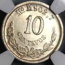 1886-Mo NGC MS 62 Mexico 10 Centavos Mint State Silver Coin ...