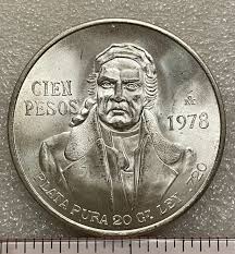 1978 Mo MEXICO 🇲🇽 Silver 100 PESOS Coin, 27.77g (.720) UNC ...