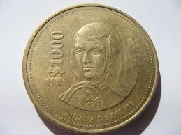 Vintage $1000 1989 Juana De Asbaje ESTADOS UNIDOS MEXICANOS Coin B15 | eBay