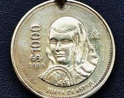 Large Mexico 1000 Peso Coin Pendant Necklace - Etsy
