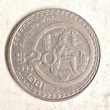 Vintage Mexican 20 Peso Coin, Cultura Maya, 1980-1982 - Etsy