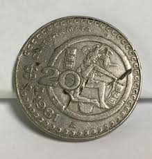 Sold at Auction: Mexico $20 1981 Coin, Cultura Maya