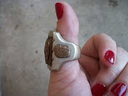 vintage INDIAN CHIEF head devil Mexican Biker Ring rockabilly 40's 50's 10.5 | #534087645