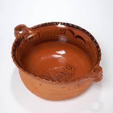 Mexican Pottery Rustic Primitive Terra Cotta Handled Cazuela Pot Bowl 10"dia | eBay