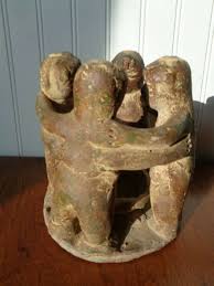 Circle of Friends from Mexico Clay Candle Holder Folk Art ...