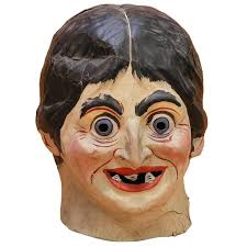 German Paper Mache' Mask at 1stDibs