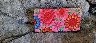 Handmade Mexican Sunflower Embroidered Hot Pink Colorful ...