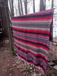 Vtg Earth Ragz Indian Blanket made in Mexico, Myrtle Beach SC Markings Aztec | eBay