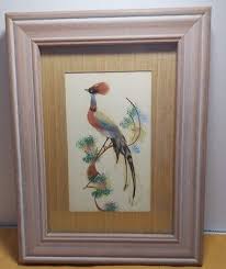 Vintage Mexican Folk Art Feathercraft Bird Feather Folk Art Framed. | eBay