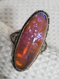 Fire opal sterling silver ring - mexican fire opal? | Antiques Board