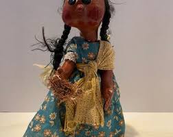 Vintage Mexican Handmade Gourd Doll - Etsy