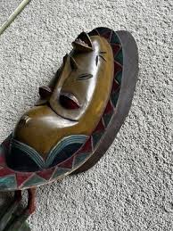 Vintage Wood Carved Decorative Mask Caribbean African South Pacific ? | eBay