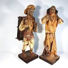 Vintage Mexican Folk Art Paper-mâché Sculpture Pair - Man and Woman - 13" Tall,on Display Platform- Unique Gift - Etsy