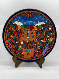 Mexican Painted Plate 10” Plate Dish Art Hanging Wall Art | eBay