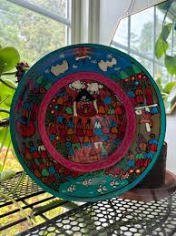 Vintage Painted Terra Cotta Plates: Mexican Travel Souvenir ...
