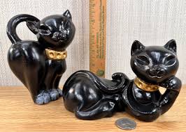 Vintage Roselane Pottery Cats Set: Mid-century Modern ...
