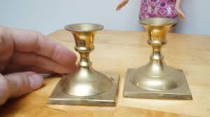 2 Little Candlestick Candleholder, Taper Pillar Candle ...