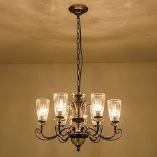 Qirui Luxury Retro Iron Chandelier Fixture With E12 Lamp ...