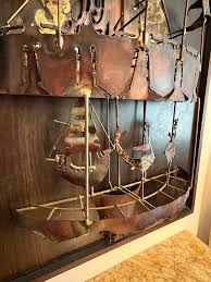 1970s Hillside Original 3D Copper Brutalist Metal Work ...