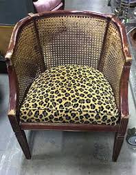 Spool Back Chair With Leopard Seat