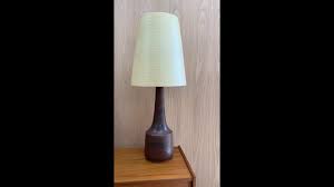 1960s Canadian Ceramic and Fibreglass “Lotte” Lamp with Original Shade For Sale at 1stDibs