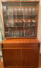 Vintage Danish Mid Century China Cabinet and Hutch by Henredon | eBay