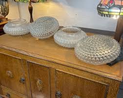 Vintage Glass Ceiling Shades 1950s X 4 - Etsy