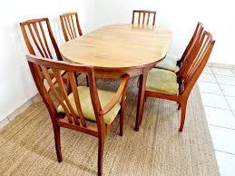 Mid Century Dining Table and 6 Chairs S Form For Sale at 1stDibs