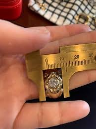 Vintage 10K Yellow Gold Bezel Ring - Sz 8 | eBay