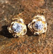 Natural Montana Sapphires in 14k Gold Stud Earrings - Etsy