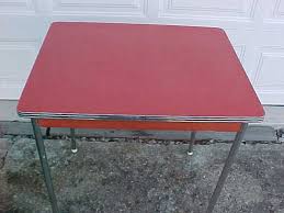Vintage Mid Century Modern Red With Chrome Legs Formica ...