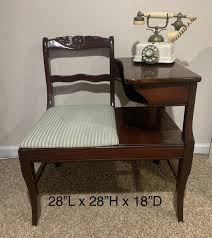 Vintage Art Deco Telephone Phone Gossip Table Chair | eBay