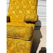 Vintage 1970s Mid Century Modern Gold Swivel Accent Chair | Chairish