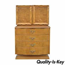 Romweber Mid-Century Hollywood Regency Burl Wood Dresser ...