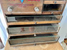 Antique Clasco Motor Lamp Co. Oak Parts Display Cabinet ...