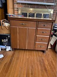 Sewing cabinet with New Home machine