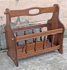 Vintage Wood Wooden Newspaper Magazine Caddy Tool Storage Basket Rack Holder Bin | eBay