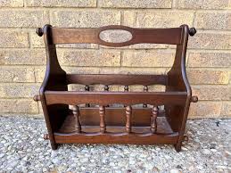 Mid Century Magazine Rack in Heavy Hardwood Ca. 1970s Midcentury Bicentennial Chic Dark Walnut Finish Turned Wood - Etsy