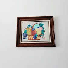 Colorful Fruit Basket Theorem Painting. Signed Framed ...